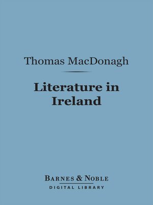 cover image of Literature in Ireland (Barnes & Noble Digital Library)